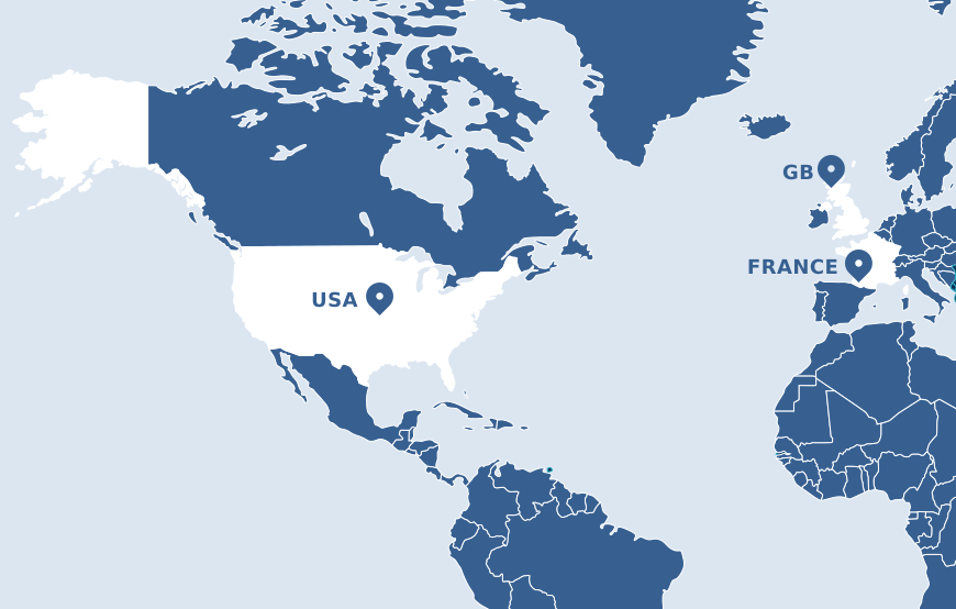 ISOGM locations on map